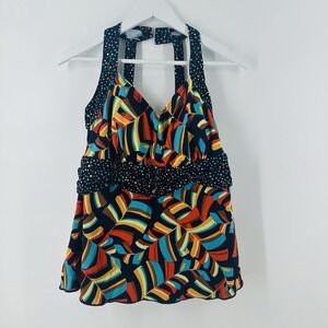 Swim 365 Swimsuit Plus Sz 18W Tank Modest Fun Confetti Beach Pool Bra P1019